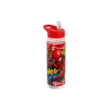Sticlă de apă pentru copii cu capac rabatabil Web Slinger 650ml, roșie