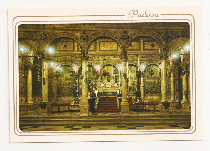 IT1-Carte Postala-ITALIA - Padova, La Basilica del Santo, Cappella, necirculata