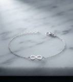 Cumpara ieftin Bratara din Argint 925 cu Simbolul Infinitului Minimalist, 17+3 cm, 1.38g