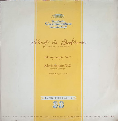 Disc vinil, LP. Klaviersonate Nr. 7 D-dur Op. 10 Nr. 3. Klaviersonate Nr. 8 c-moll Op.13 (Path&amp;eacute;tique)-Ludwig Va foto