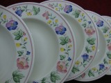 SET / SERVICIU 6 FARFURII ADANCI DIN CERAMICA OLYMPIA MADE ITALY