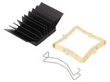 Radiator extrudat cu aripioare BGA negru 29x29mm