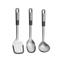 Set 3 ustensile de bucatarie BergHOFF, Leo Graphite, inox/silicon