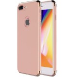 Husa iPhone 7 Plus GloMax 3in1 PerfectFit Rose-Gold, protectie socuri, praf, zgarieturi, policarbonat