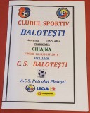 Program meci fotbal CS BALOTESTI - PETROLUL PLOIESTI (10.08.2018)