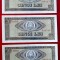 Romania 3 x 5 Lei 1966 serii consecutive 727 728 729 UNC necirculate **