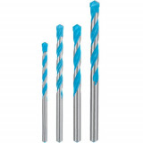 BOSCH Set 4 burghie EXPERT CYL-9 MultiConstruction, multimaterial, diametre 5,5/6/7/8 mm, prindere cilindrica