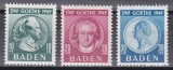 Germania - Zona Franceză - Baden 1949 - Bicentenarul nașterii lui Goethe, MNH
