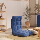 VidaXL Scaun de podea pliabil, albastru, material textil