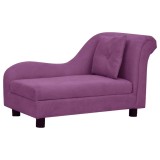 Cumpara ieftin Canapea pentru caini cu perna, visiniu, 83x44x44 cm, plus