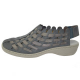 Pantofi dama, din piele naturala, Rieker, 413V8-12-07-22, blue