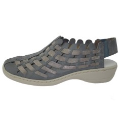 Pantofi dama, din piele naturala, Rieker, 413V8-12-07-22, blue foto