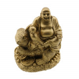 Statueta feng shui buddha fericit pe iepure 75cm, Stonemania Bijou