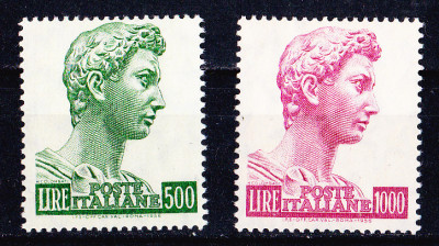 TSV$ - 1957 MICHEL 981-982 - 5 &amp;euro; ITALIA MNH/** foto