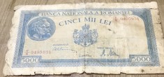 (BNK B) Romania bancnota 5000 lei martie 1945 T5