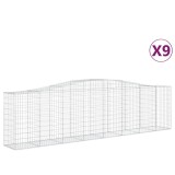 Cumpara ieftin Cosuri gabion arcuite 9 buc, 400x50x100/120 cm fier galvanizat