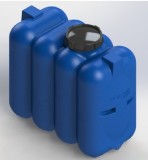 Cumpara ieftin Rezervor apa rectangular 500L Valrom, polietilena, albastru, cu capac, pentru stocare apa