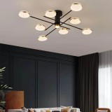 Lustra LED cu Telecomanda Abena 154W, Auriu Negru