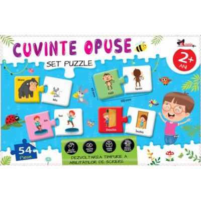 Cuvinte opuse. Puzzle foto