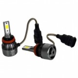 Kit 2 Becuri LED H11, 36W, 4000Lm, 5500K, Alb Rece, Auto