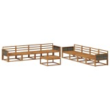 vidaXL Set de canapele de exterior 9 pcs natural Lemn Solid de Acacia 3382437