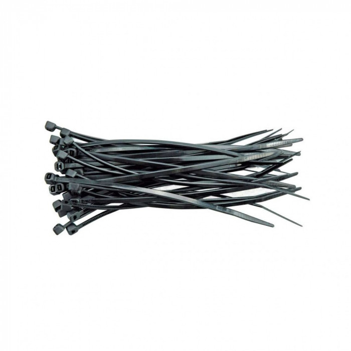 Coliere plastic 370 x 4.8 mm 100 buc negru Vorel 73896