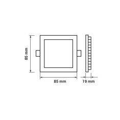 3W Spot LED incastrabil patrat