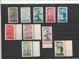 ROMANIA 1945 LP 175 OSP DANTELAT + NEDANTELAT SERIE MNH NESTAMPILATA