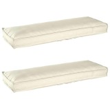 vidaXL Set de perne pentru palet 2 pcs Crem 120 x 40 x 8 cm 42001700