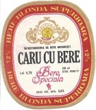 NI397 Etichetă bere specială Caru cu bere, &Icirc;ntreprinderea de bere București