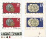 Romania, LP 646/1967, Centenarul monedei nationale, pereche verticala, MNH, Nestampilat