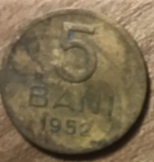 MNDRO Romania moneda 5 bani 1952