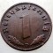 B.092 GERMANIA 1 REICHSPFENNIG 1939 D