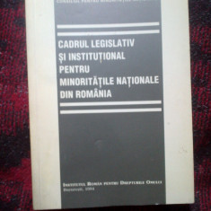 d6d Cadrul legislativ si institutional pentru minoritatile nationale din Romania