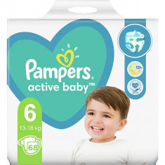 Scutece Pampers Active Baby Giant Pack+, Marimea 6, 13 -18 kg, 68 buc foto