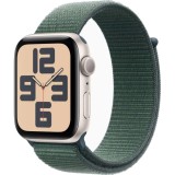 Apple Watch SE2 2024, GPS, 44mm, Starlight Aluminium Case, Lake Green Sport Loop