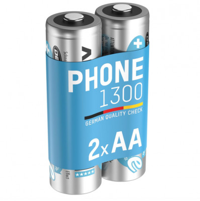 Pachet 2x Baterii reincarcabile ANSMANN AA pentru telefon Dect Baterie, 1300 mAh - NOU foto