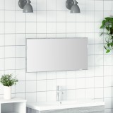 vidaXL Dulap Baie cu Oglindă &amp; LED, Gri Sonoma 80x37 cm - Mobilier Baie Modern, Spațios, Montaj Ușor