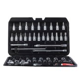 Set de chei tubulare &frac12; si &frac14; , cu multiple functii, 73 de piese