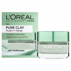 Masca purifianta pentru matifierea tenului cu extract de eucalipt L Oreal Paris Pure Clay, Purity Mask, 50 ml foto