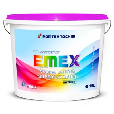 Vopsea Superlavabila Interior &amp;ldquo;Emex&amp;rdquo; - Crem Pastel - Bid. 15 L foto