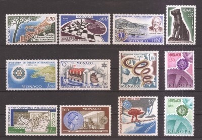 Monaco 1967 - 11 serii, MNH foto