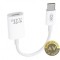Adaptor Date si Incarcare USB-C - Lightning XO Design NB-R268A, 27W, 0.12m, Alb