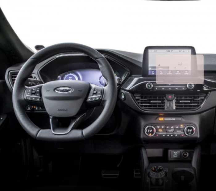 Folie Protectie Display Navigatie, Duragon, Ford Kuga 2019-2024, silicon Transparent, Anti-zgarieturi, Kit instalare