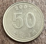 C50 - Moneda foarte veche - Coreea de Sud - 50 won - 2007