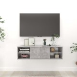 Gossi raft de perete, gri beton, 102x30x29 cm, pal
