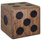 vidaXL Cutie de depozitare Mindi Lemn 40x40x40 cm, Design tip zar 244559