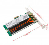 Placa Retea WI-FI Refurbished D-LINK DWA-556 2, 4 GHZ 300Mps PCI-E x1 fara antene, DAB