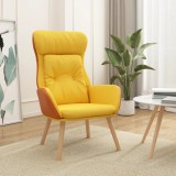 vidaXL Scaun de relaxare, galben muștar, textil și PVC