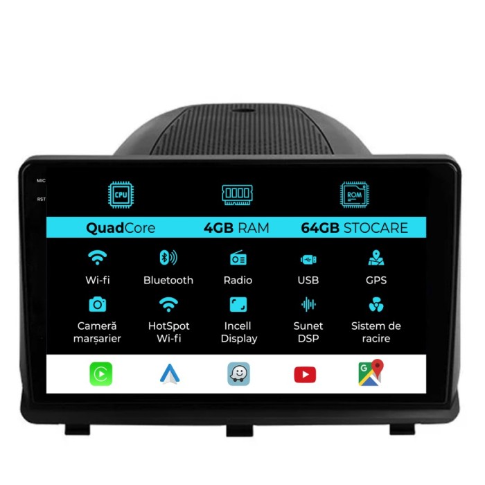 Navigatie Dedicata Opel Antara (2006-2016)QuadCore, 9Inch, 4Gb Ram, 64Gb Stocare, Carplay